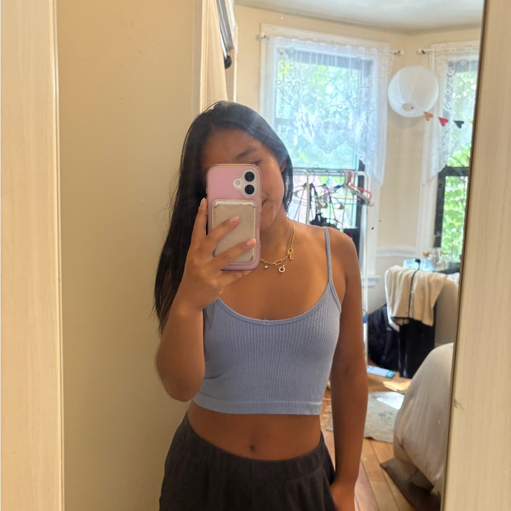 Urban Outfitters Light Blue Ribbed Camisole